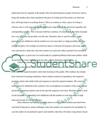 The Act of Writing in the Age of Numbers