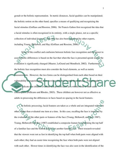Global and local processing in memory recollection task: Associating face recognition withtrait attribution