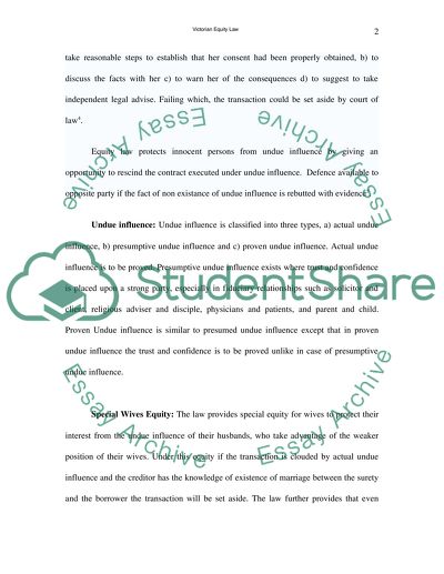 Victorian Equity Law