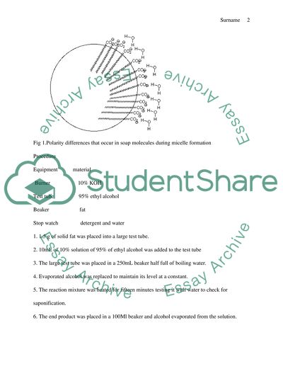 Saponification Lab Report