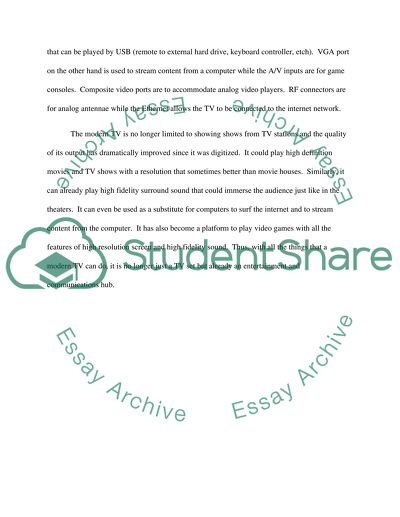 Modern Television Technology