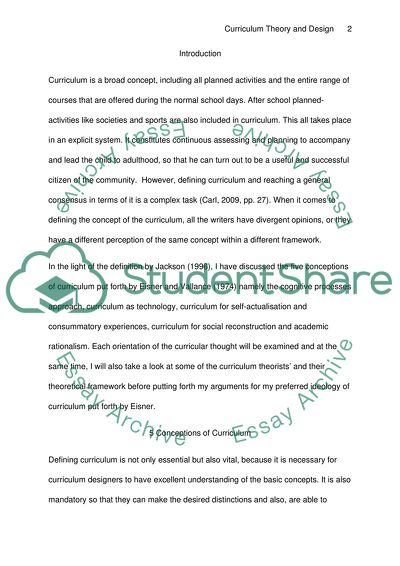 Curriculum Theory and Design