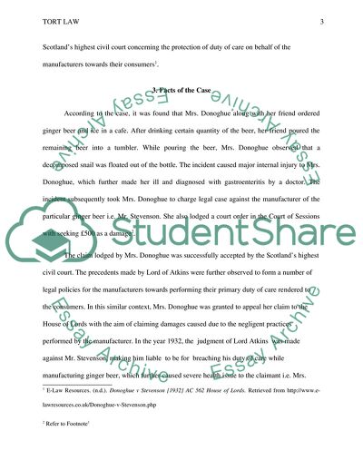 Tort Law - MAlister v Stevenson