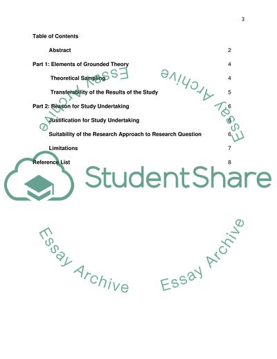 Elements of Grounded Theory