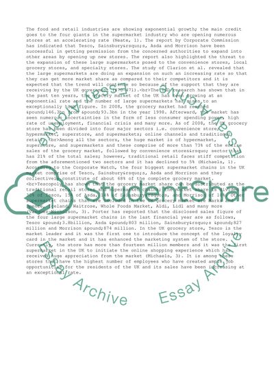 Supermarkets in the United Kingdom