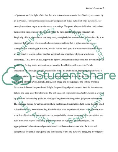 Cognizant and Unconscious Brainwork of Freud