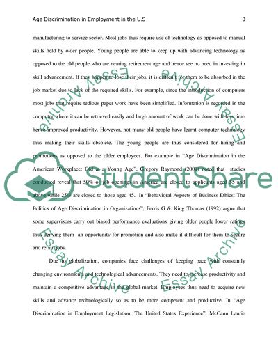 Age Discrimination in Employment in the US