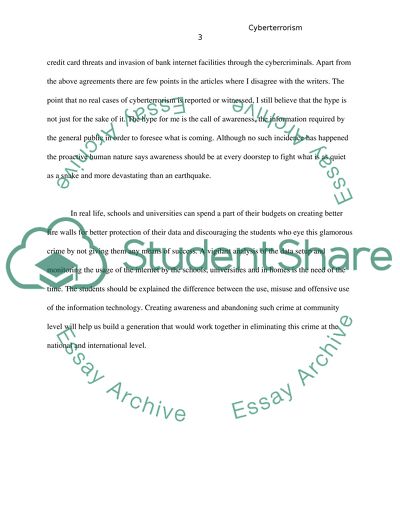 Computer Sciences & Information Technology - Cyberterrorism