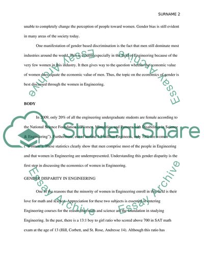 Economics of Race and Gender: Women in Engineering