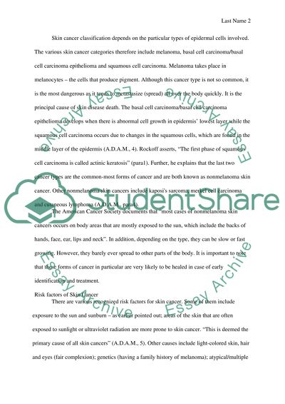 Skin Cancer: Causes and Effects