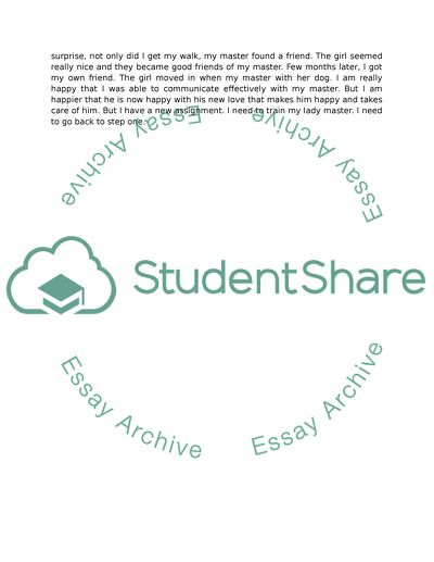 A Dogs Tale - How to Train a Lonely Master