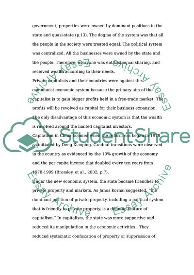 Chinas Transition to Capitalism