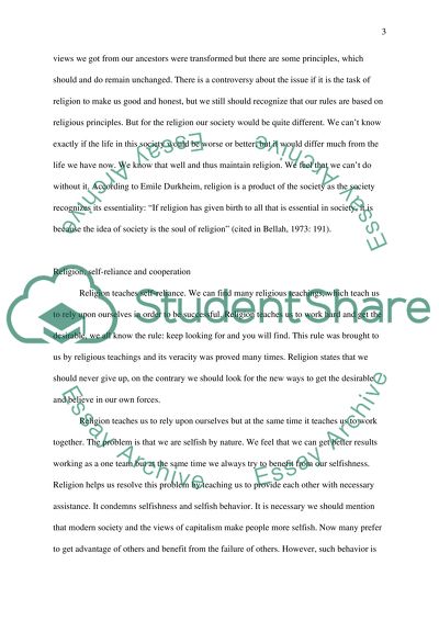 Does Religion Stabilize Society