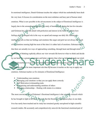 Emotional Intelligence Book Review