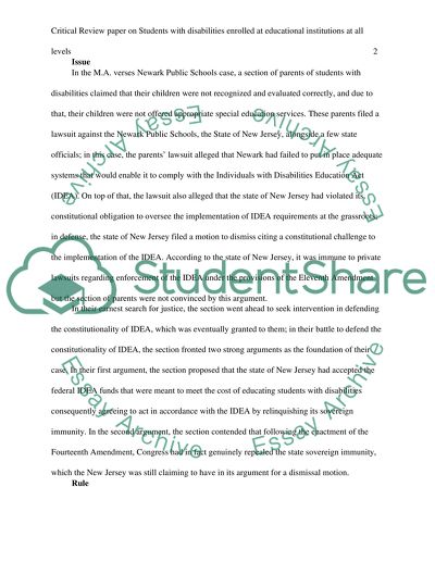 Students with Disabilities Enrolled at Educational Institutions