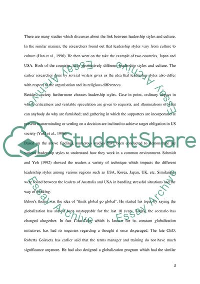 Difference in the Leadership Styles Between Japan and America