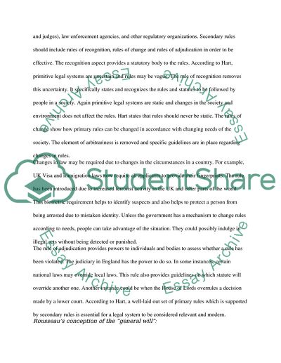 Harts Primary and Secondary Rules