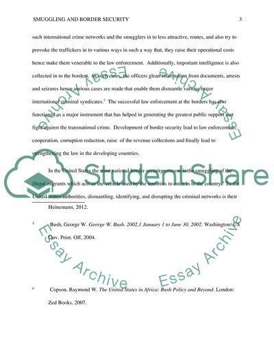 Smuggling and Border Security