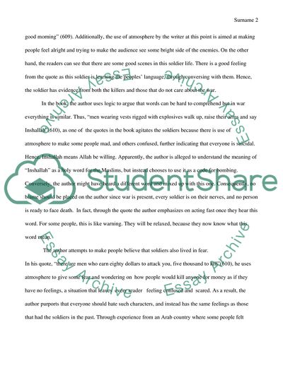 Textual Analysis: What Every Soldier Should Know by Brian Turner