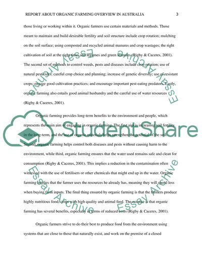 Organic farming overview in Australia