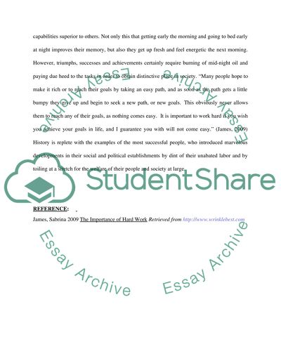 The Importance of Hard Work