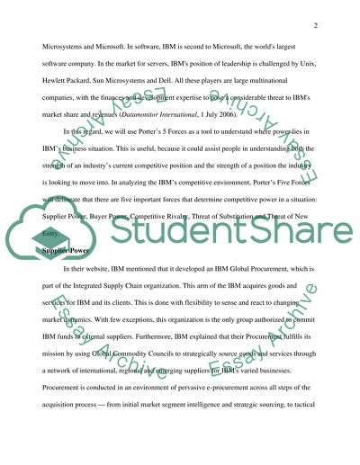 Strategic Analysis of IBM in 2000-2005