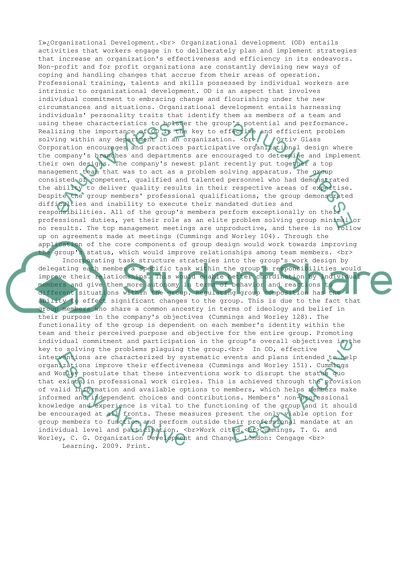 Organization Development and Change