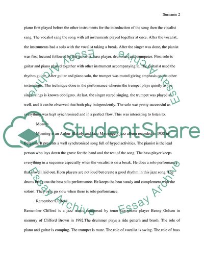 LISTENING ASSIGNMENT FORMAT FOR ASSIGNMENT 3 VIDEO REPORT