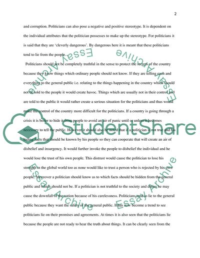 Should We Expect Politicians to Be Completely Truthful