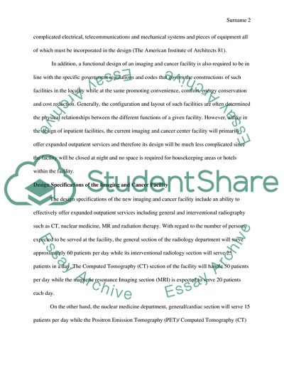 Design of a New Imaging and Cancer Care Facility