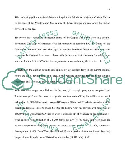 The Caspian Oilfields Development Project