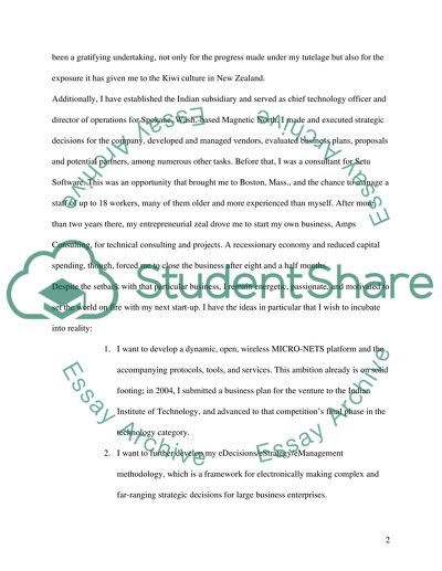 Seeking Acceptance to MBA Program