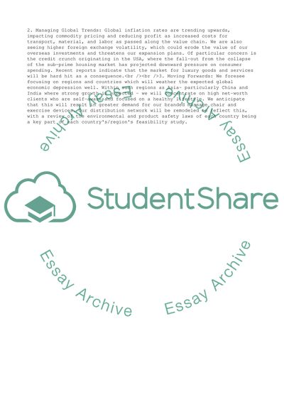 The Main Strategies Facing the Company