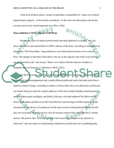 Is Drug Addiction a Disease of the Brain