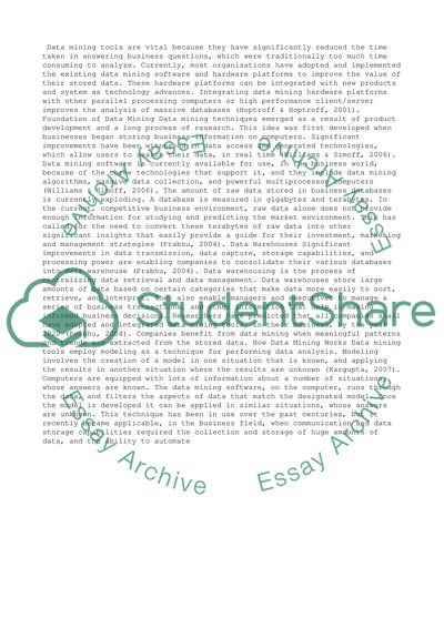 Foundation of Data Mining