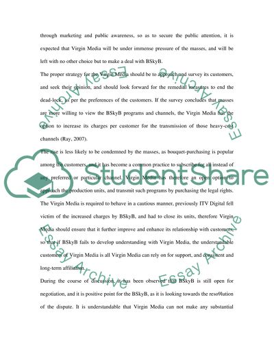 The Dispute between BSkyB and Virgin Media