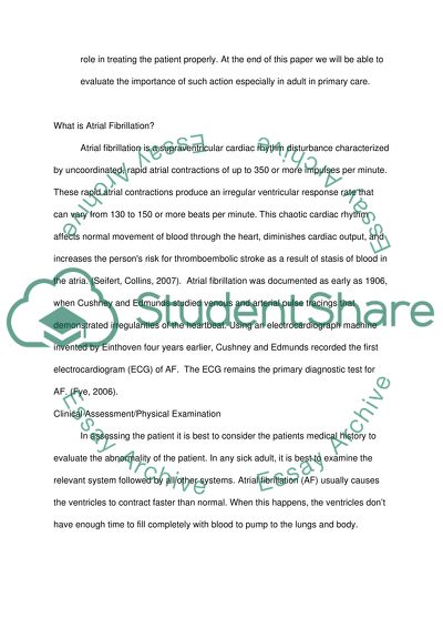 The assessment and physical examination of the adult