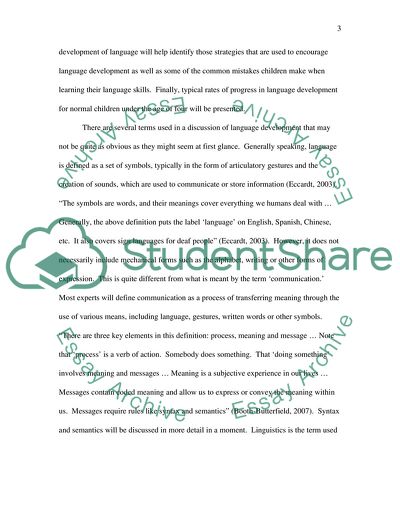 Language and Communication