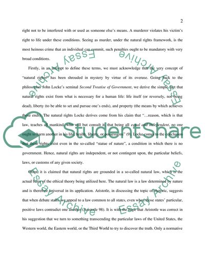 The Death Penalty for People that Kill Other People