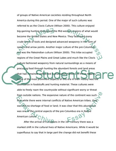 Native Americans:before and after European influence