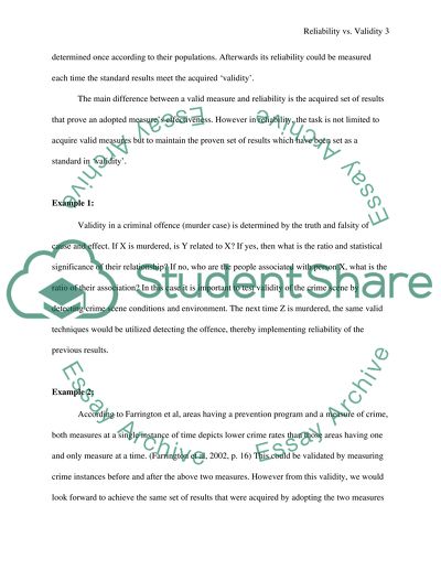 Comparing and Contrasting Validity and Reliability