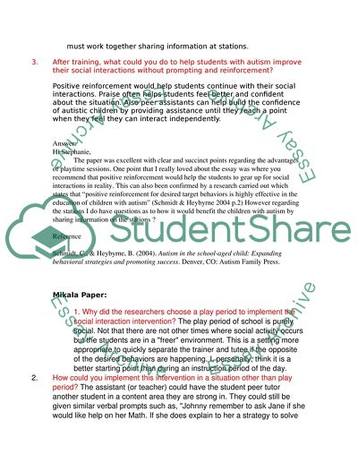 Autistic Spectrum Disorders
