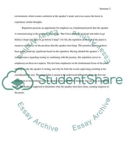 Analysis on Robert Frost Stopping by Woods on a Snowy Evening