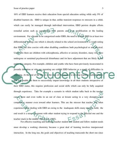 Emotional Behavior Disorder