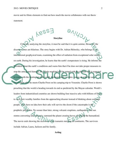 2012 Movie Critique