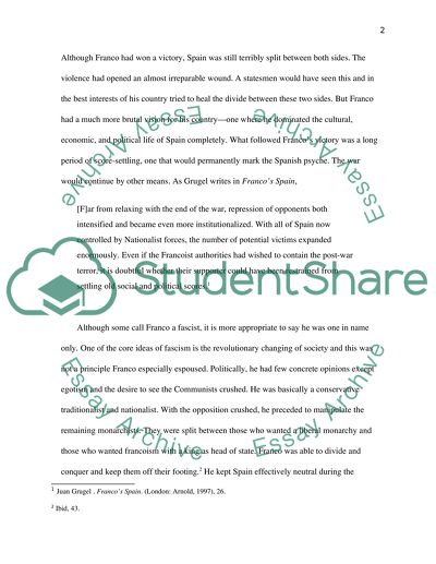 Analyse the political and economic changes in the Franco Regime between 1939 and 1975