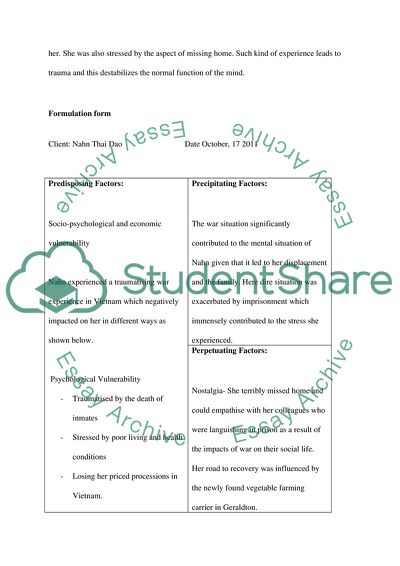 Mental Illness Case of Nahn Thai Dao