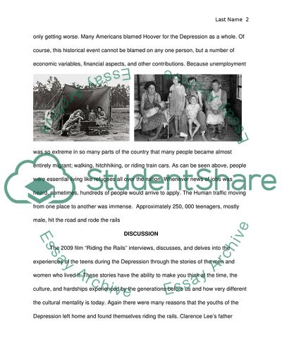 Youth during the Great Depression