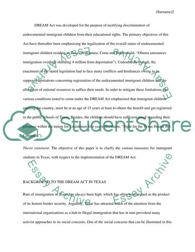 The Significance of the DREAM Act of Texas