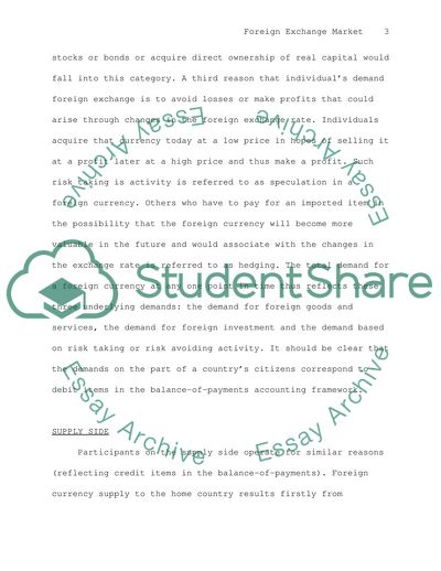 The Foreign Exchange Market